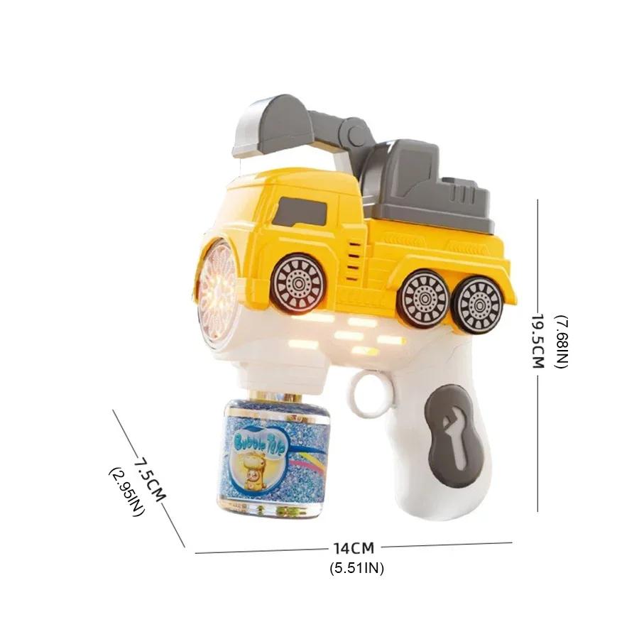 Handheld Engineering Car Bubble Machine Kids Toy Sets With Lights Sound Outdoor Soap Blowing Party Game Children'S Birthdays Gifts