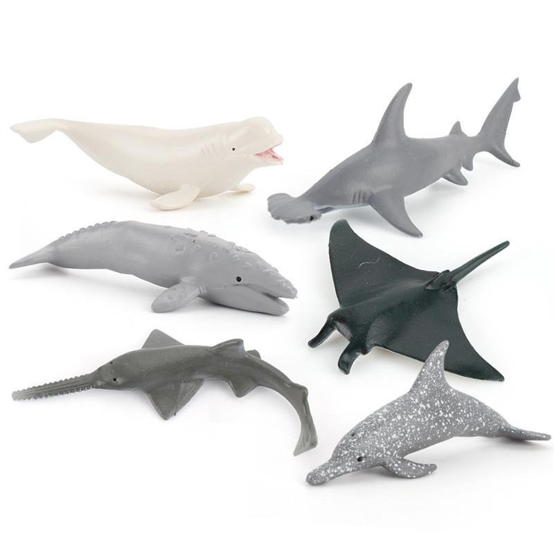 Pvc Ocean Life Dolphin Devil Fish Beluga Shark Realistic Model Collectible Display Figurine