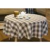 Iams Round Tablecloth (145cm / Blue) Country Check Round Water-Repellent Tablecloth (Made In Japan)