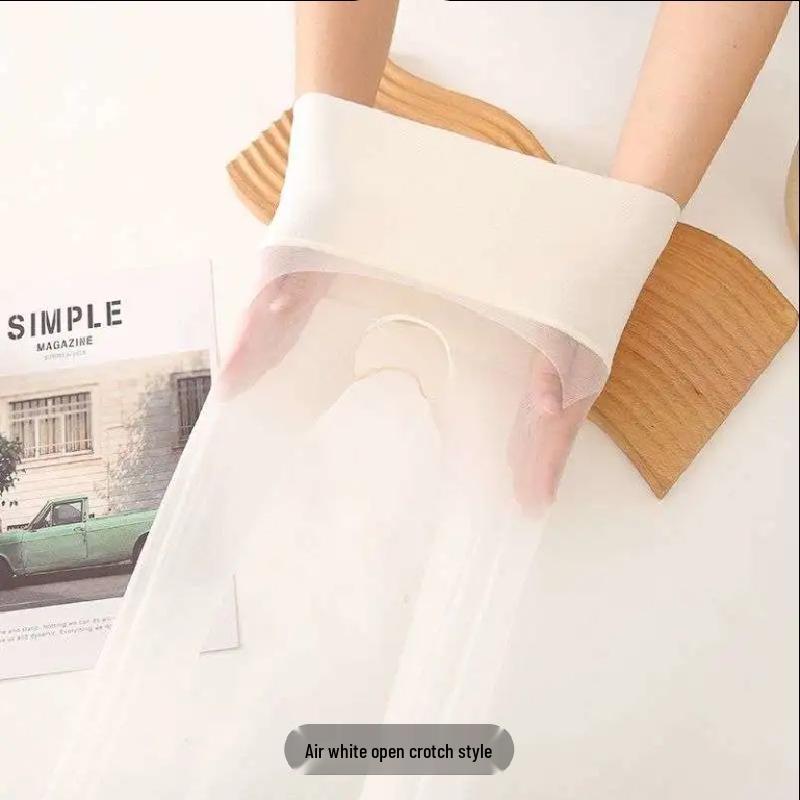 Aurora Seidig Glatte Ultra-Dünne High-Waist Schwarze Strumpfhose mit Glänzendem Öligem Schimmer