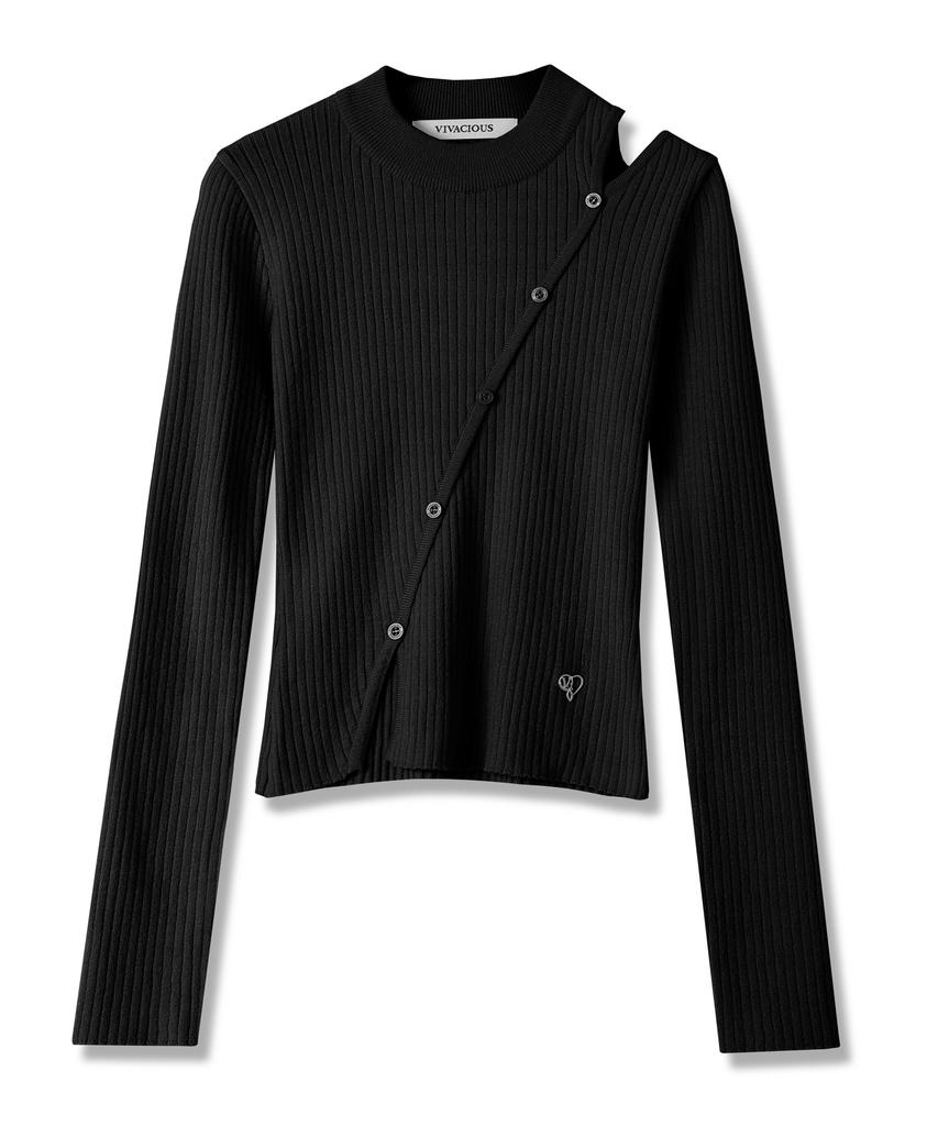 VIVACIOUS Esme Hole Button Knit - 5Col