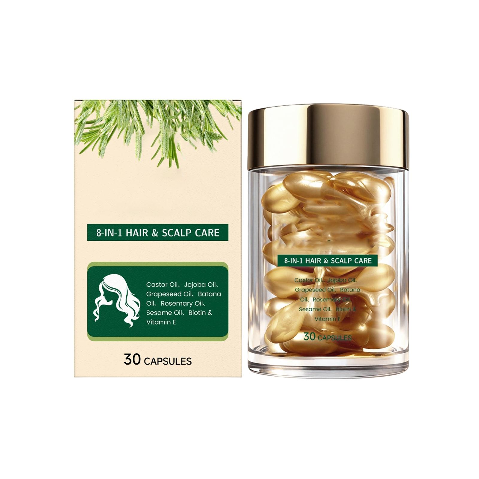 

Hair Oil Capsules Nourish Dry And Damaged Hair, Making It Soft, Gentle, Moisturizing, Smooth And Lustrous. Daily Hair Oil,30ML One Size коричневий