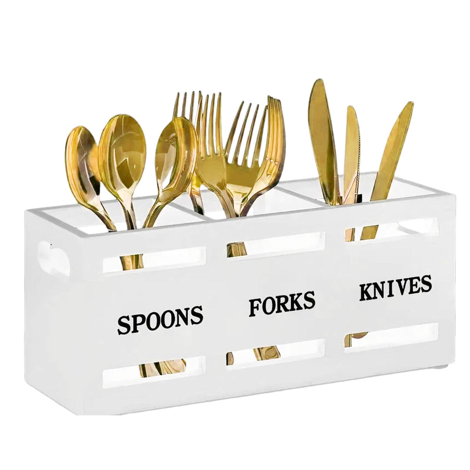 Cutlery Holder Organizer Container Kitchenware Holder Countertop Spoon And Fork Holder Cutlery Cutlery Potato Storage For Pantry One Size