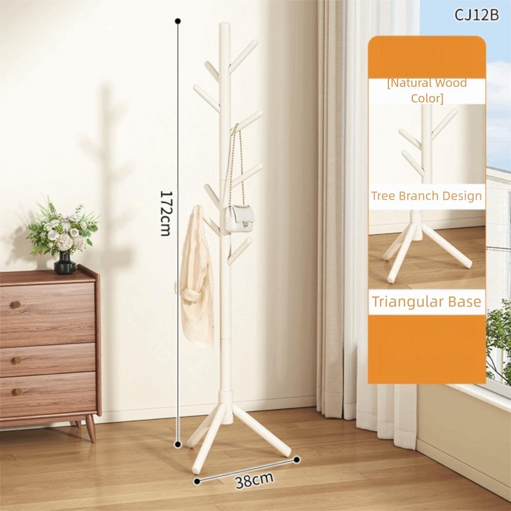 

Space Saving Coat Rack 8 Hooks Clothes Drying Stand New Clothes Hanger Room Organization белый