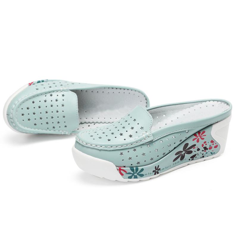 Fashion GKTINOO Summer Woman Shoes Platform Slippers Wedges Flip Flops Women High Heel Slippers For Women Casual Sandals Female Shoes