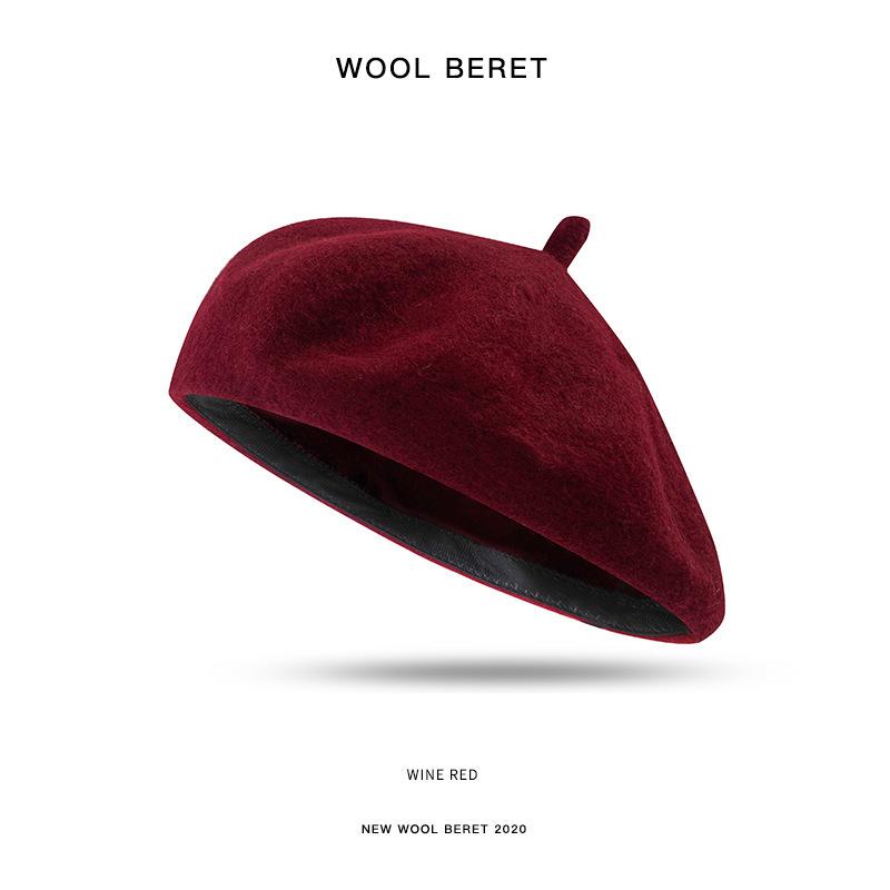 Female Handmade Diy Beret Female Hat Autumn Woolen Painter Hat Warm And Thick Newsboy Hat Outdoor Hiking Hat