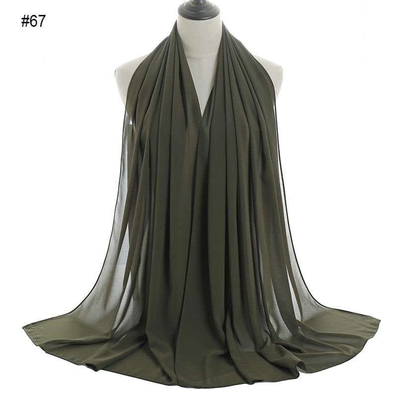 Good Stitching Muslim Chiffon Hijabs for Women Solid Chiffon Shawl Scarf Head Wraps Foulard Femme Hijab Scarves Muslim Turban