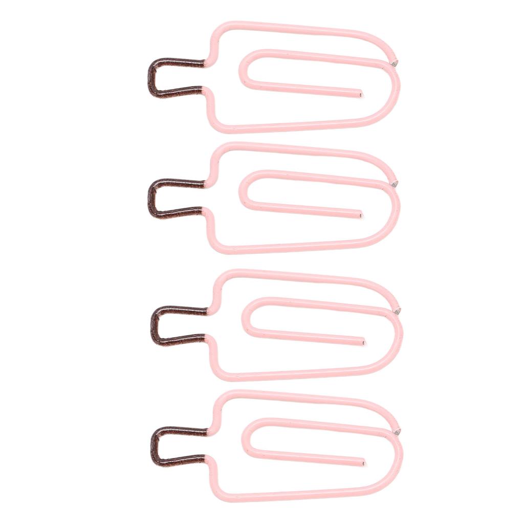 100PCS Ice Cream Paper Clips Metal Funny Cute Paper Clamp for Office School Supplies