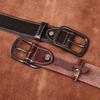 Belt Men's Handmade Washed-out Vintage Distressed Youth Leather Pin Buckle First Layer Pure Cattlehide Leisure Jeans Belt