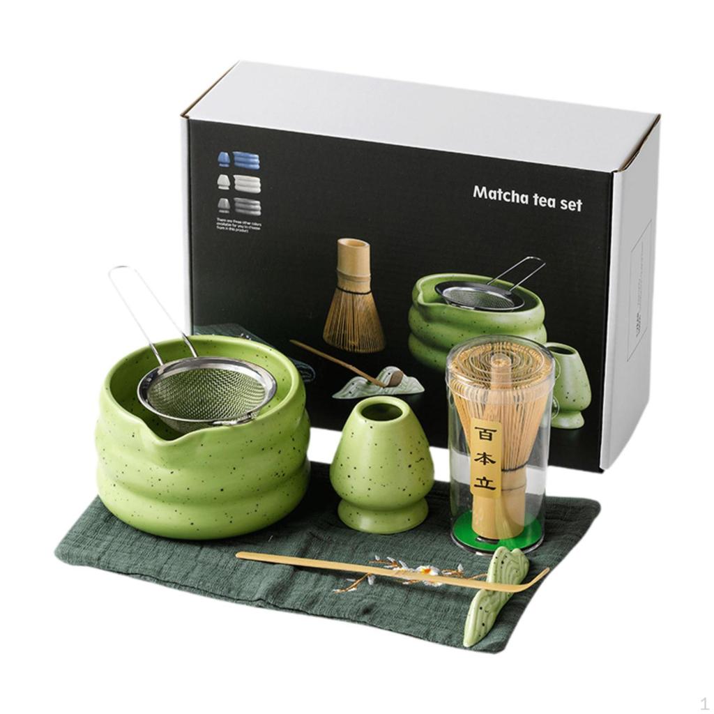 Ceramic Matcha Tools for Tea Ceremony Including Whisk And Scoop