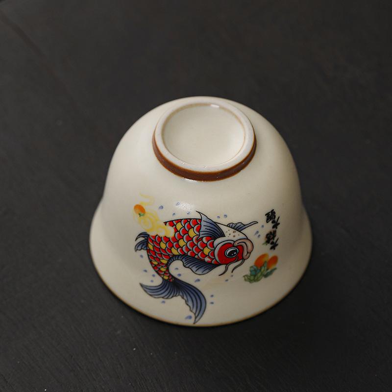 Ru Kiln Ceramic Tea Tasting Cup - Kung Fu Style Tea Bowl