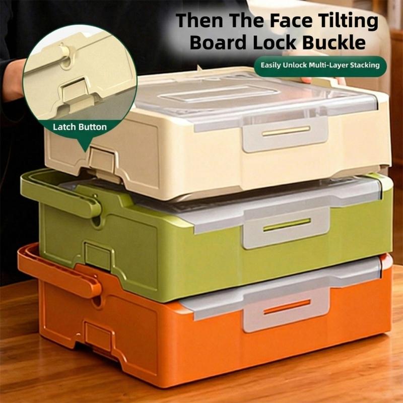 Space Efficient Stackable Storage Container Up To 3 Layers Organize Tool Hardware And Small Items Clear Lid Design