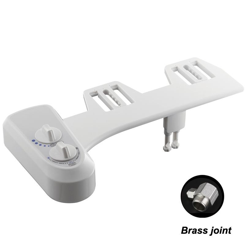 Non-electric Bidet Seat with Dual Spray for Feminine and Buttocks Hygiene