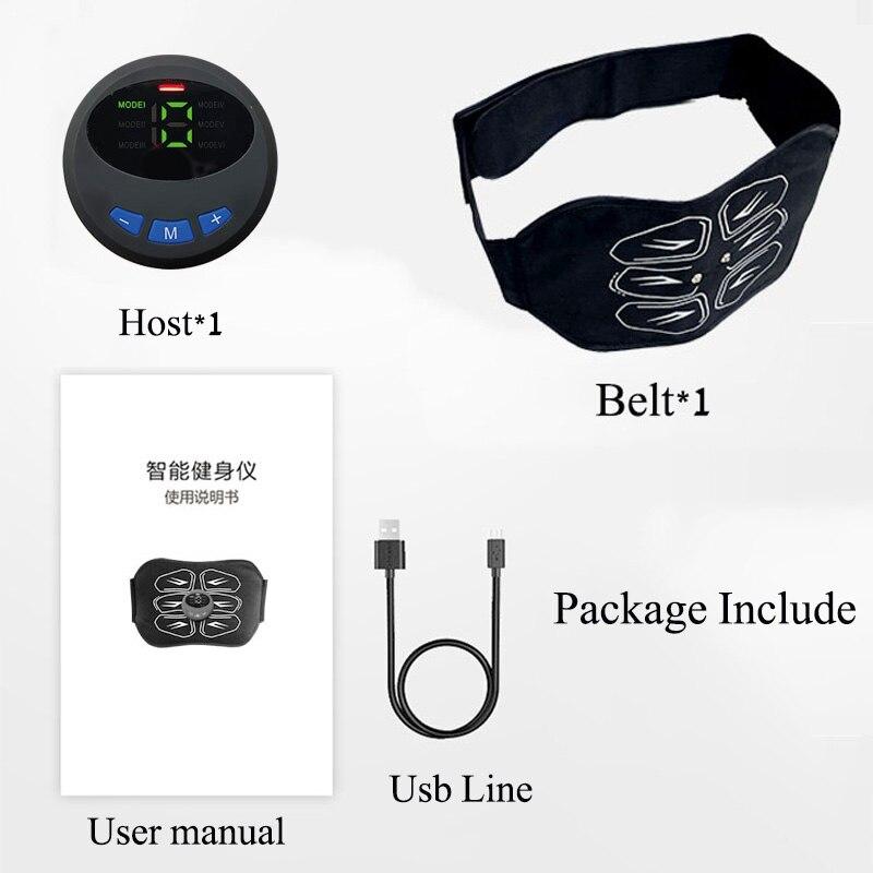 Portable ABS Muscle Stimulator Toner Abdominal Trainer Belt Body Ab Slimming Machine Abdomen Home Fitness Workout Equipment