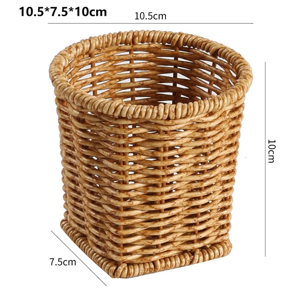 Household Rattan Wicker Basket Restaurant Serving Tabletop Display