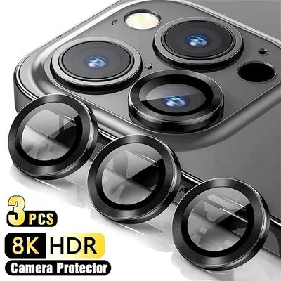 3PCS Camera Lens Protector For iPhone 17 Pro Max 17Pro 17Air Metal Ring Protector Glass For iPhone 14 15 16 ProMax Camera Lens