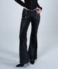 Nogtabeu Curve Panel Flare Leather Pants