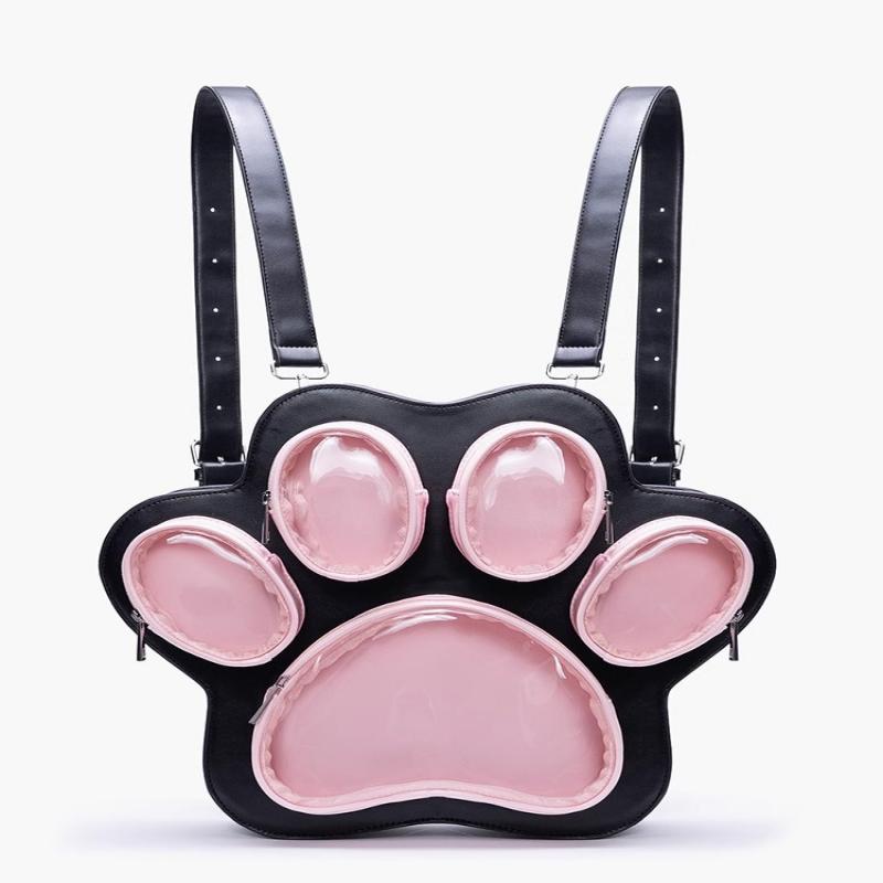 2025 New Multi-Layer Cat Paw Cute Japanese Style Ita Bag, Stylish Versatile Large Capacity Crossbody Backpack, Multi-Functional Student Bag