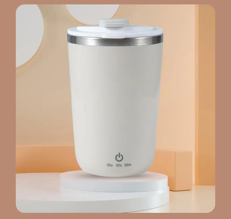 Automatický Elektrický Miešací Pohár Nerezová Oceľ Lenivý Automatický Magnetický Pohár Prenosný Coffee Miešací Pohár