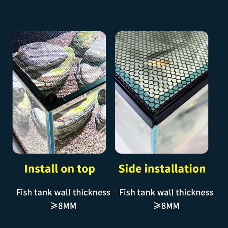 Rete Magnetica Anti-Salto per Acquario Fai da Te Facile Installazione Tagliabile Coperchio per Acquario di Dimensioni Personalizzate