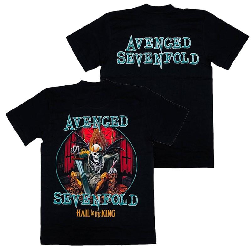 Avenged Sevenfolds Skull Demon American Retro Loose Short Sleeve Dark TShirt S