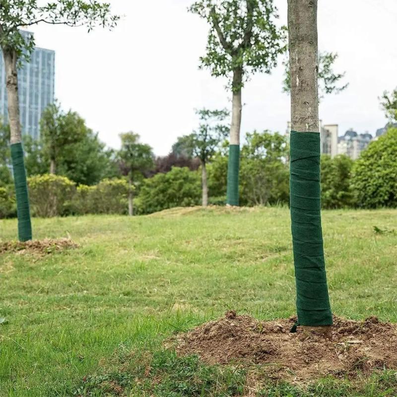 15M Cotton Tree Protection Tape, Coldproof Trunk Wraps, Moisture Retention & Warm Keeping Protector for Garden Green Plants