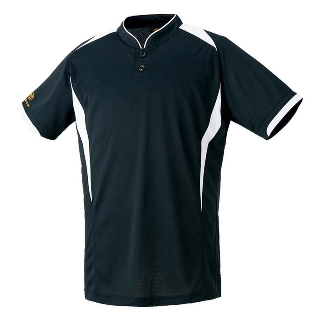 ZETT Baseball Pro Status Baseball Black and White Size BOT831 Shirt, (1911), L,