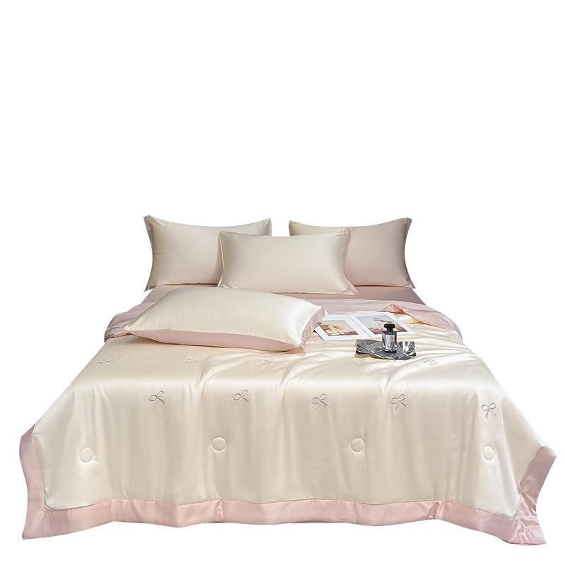 Letní přikrývka Čistá barva Prané hedvábí Letní přikrývka s klimatizací Summer Cool Quilt Lze prát v pračce Prodyšná chladicí přikrývka