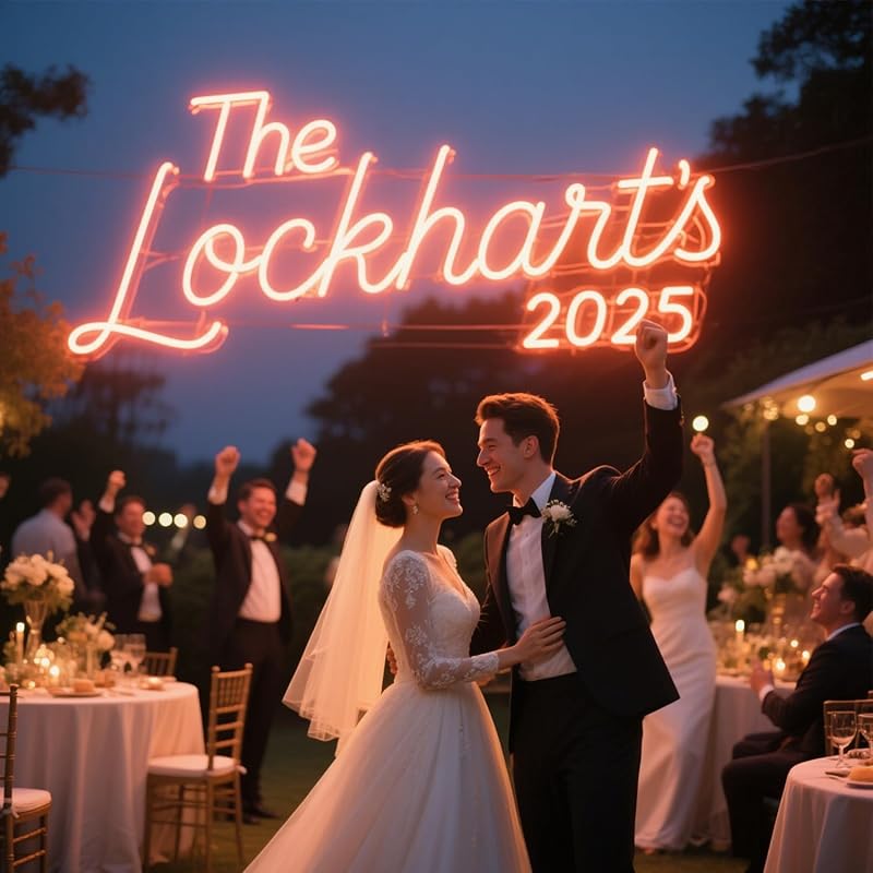 Custom Neon Sign, Large Custom Led Neon Signs, Neon Light Sign Customizable for Wall Decor Wedding Birthday Bar Business Store Logo