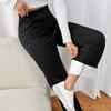Pantaloni termici cu picior larg din fleece cu căptușeală din shearling pentru femei, pantaloni de exterior casual groși cu căptușeală din fleece de iarnă