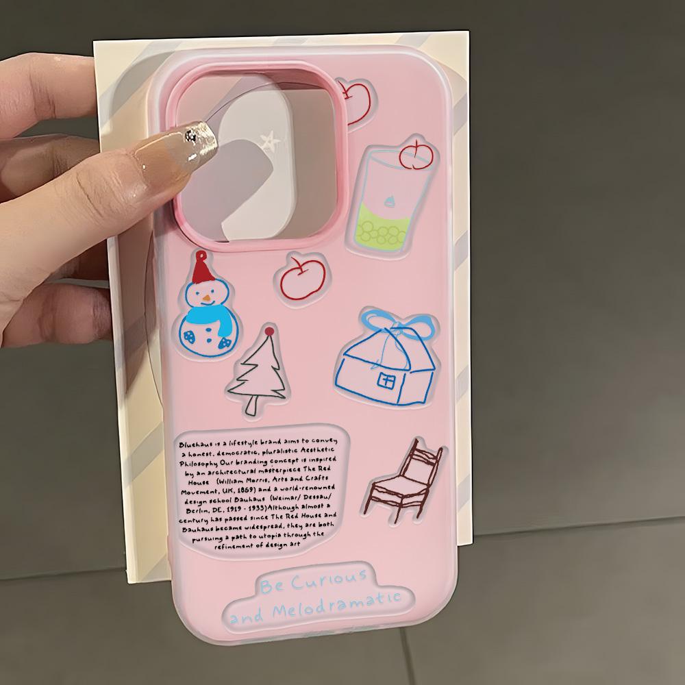 Malovaný kryt na telefon pro iPhone 15 11 13 14 pro 15 16 Pro Max 12 13 16 Pro Roztomilý Módní Vtipný Kryt na telefon se šňůrkou Nejnovější Doporučení Top prodeje