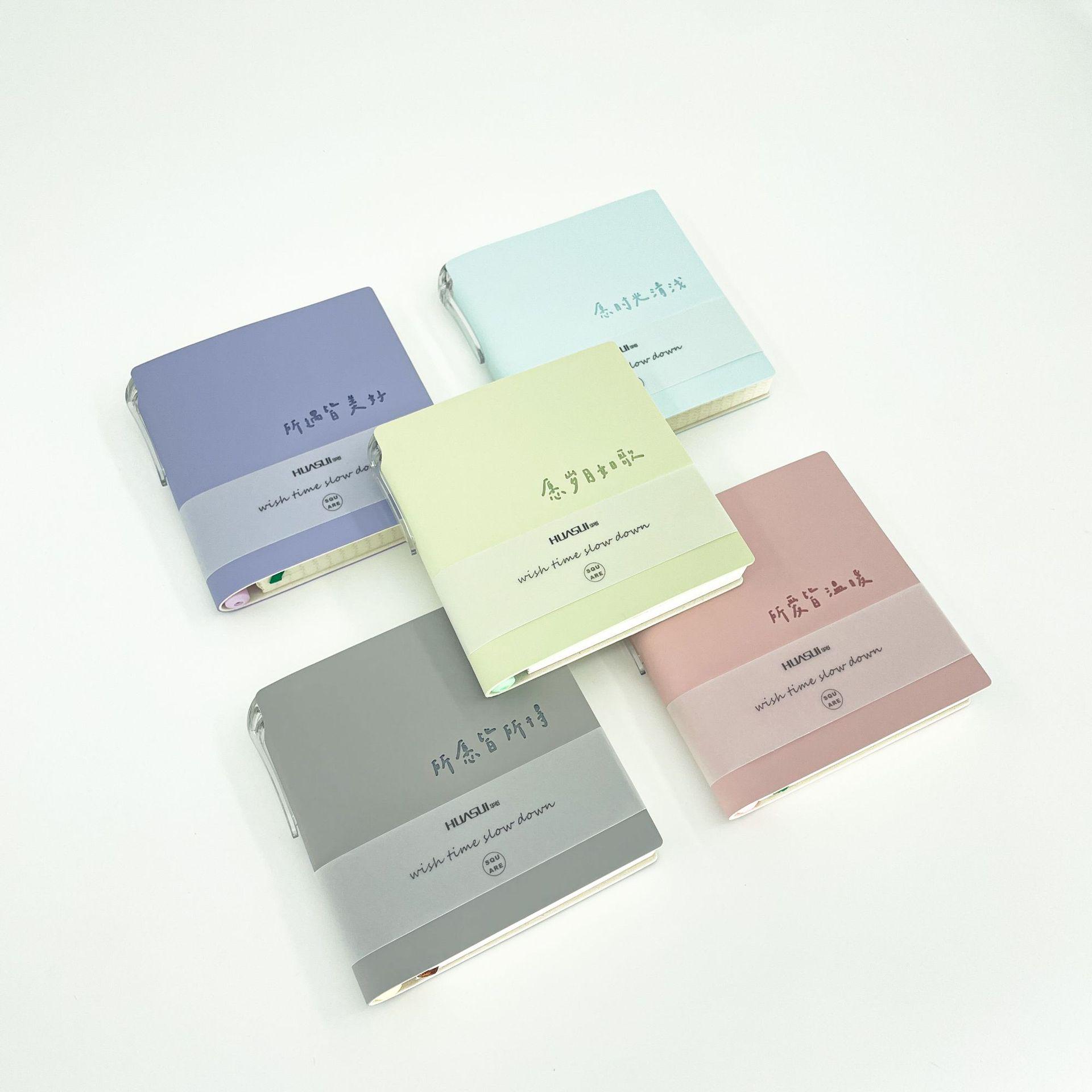 Compact A6 Pocket Notebook with Pen – Square Grid Pages