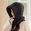 Warm Scarf Mask Integrated Hat Windproof Ear Protection Hat New Neck Warmer  Autumn and Winter