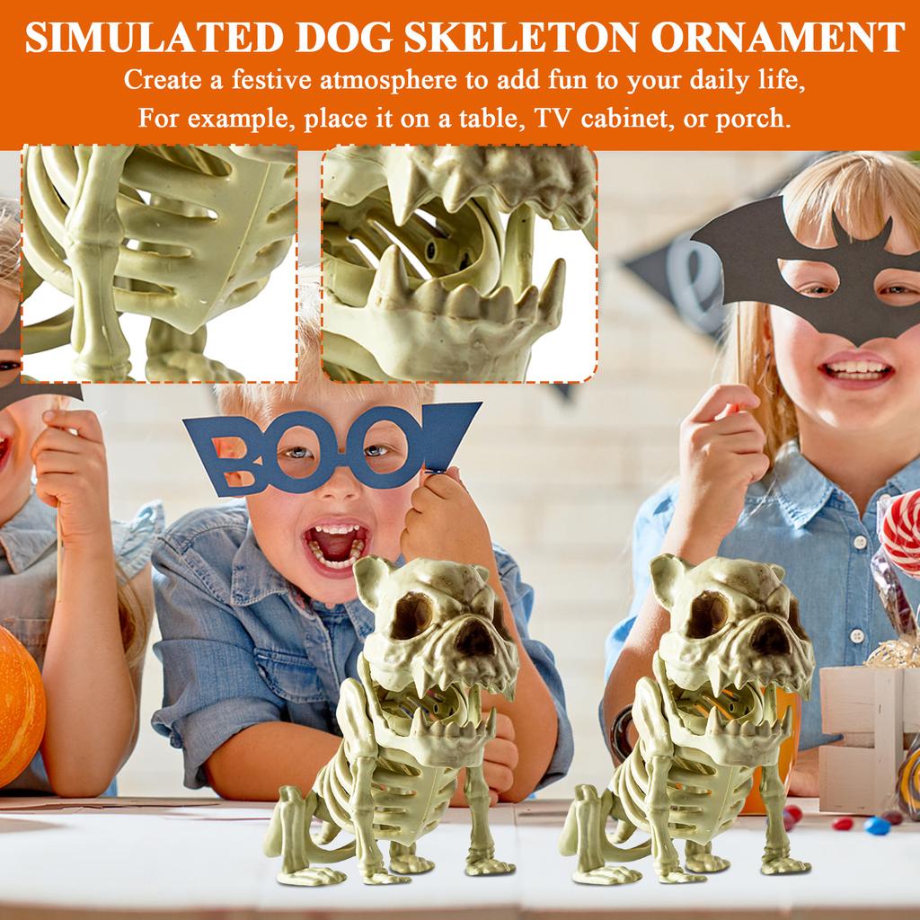 Halloween Pug Skeleton Ornaments, Interesting Animal Ornaments, Add To The Halloween Atmosphere,Suitable For Friends To Send