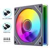 Computer Chassis Fan 12cm ARGB 4 Pin Quiet Cooling Fan 12V Large Air Volume 56.8CFM/600-1500RPM