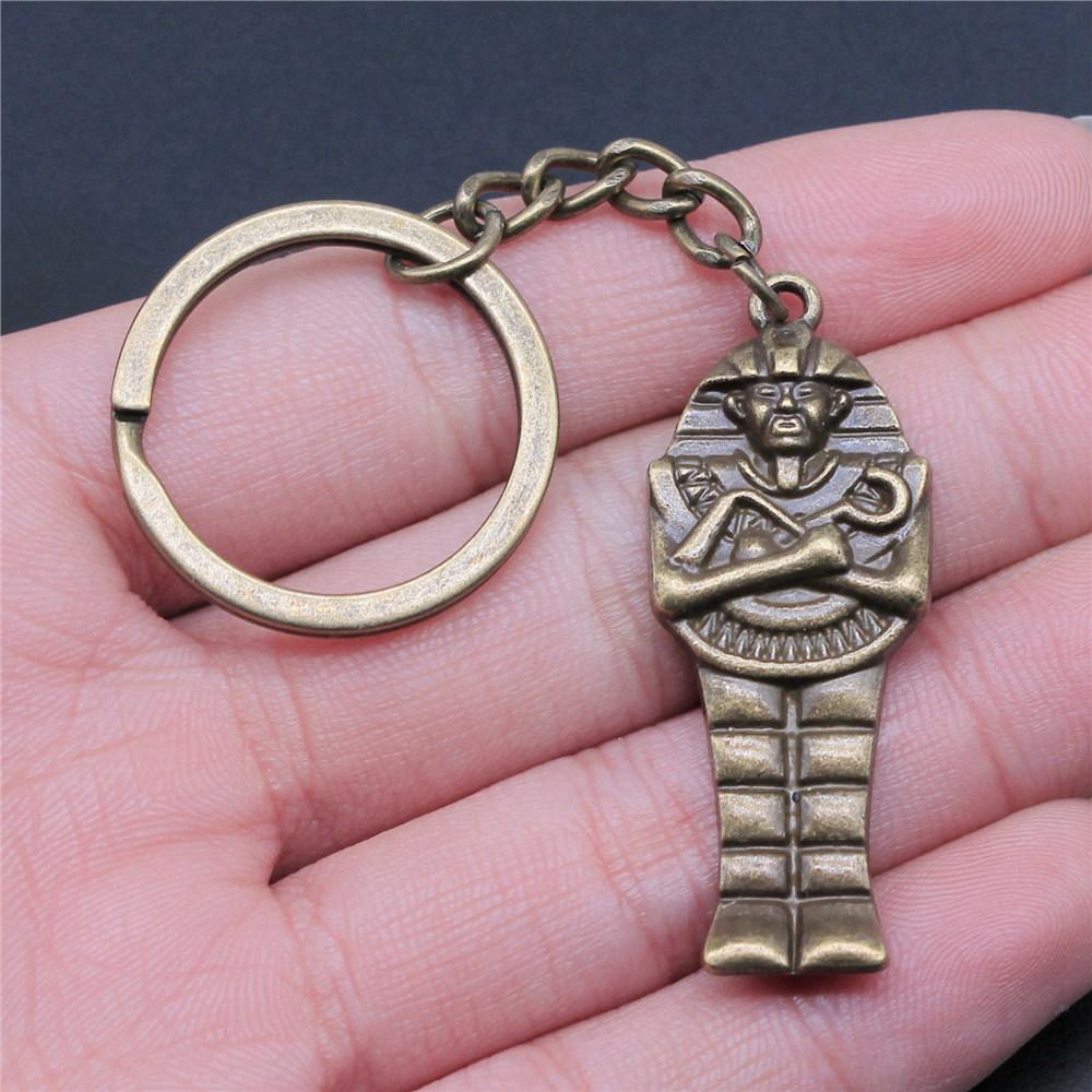 Pharaoh Chief Egyptian Amulet Keychain for Office Workers New Arrival Initial Graduation Gift Casual Accessory