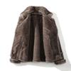 Men's Plus Size Lapel Leather and Fur Jacket - Winter Edition
