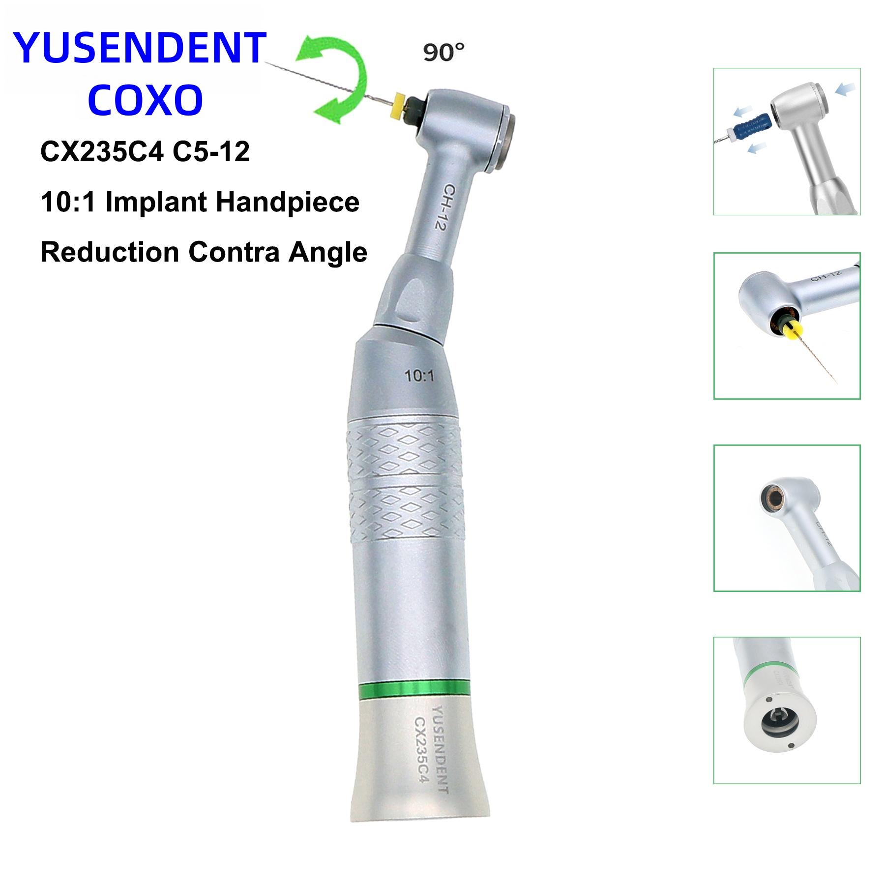 

COXO Dental Reduction Contra Angle Handpiece 10:1 Reduction Speed 90º Reciprocating Endodontic Treatment срібний