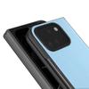 ABEEL For Google Pixel Fold 2 Case Genuine Cow Leather PC Phone Cover Black Edge