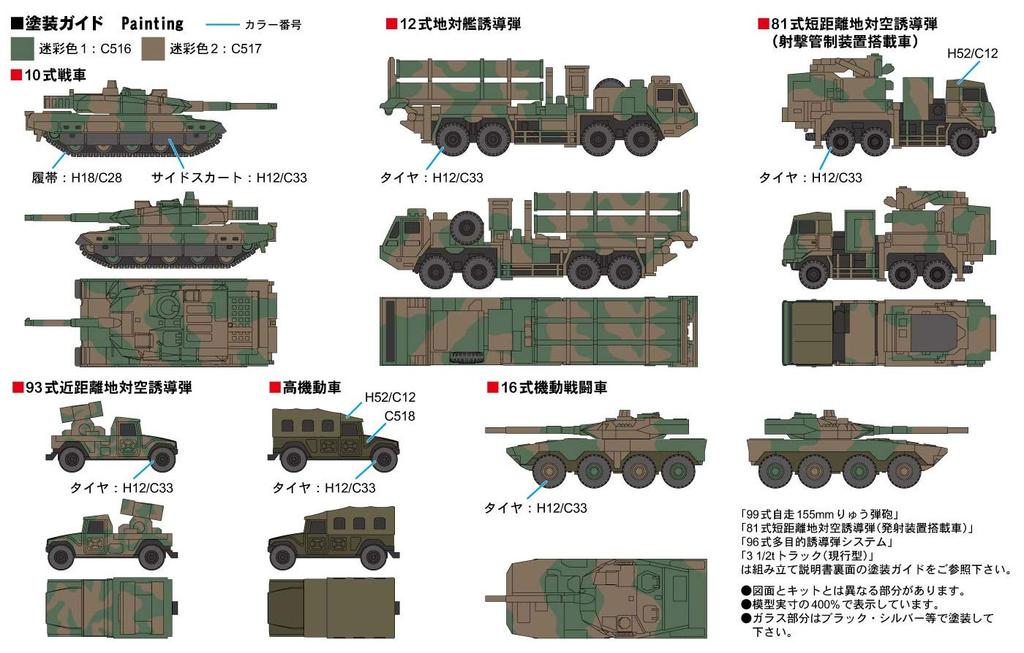 Pit Road 1/700 MI Series Japan Ground Self-Defense Force Vehicle Set 1 Plastic Model MI01