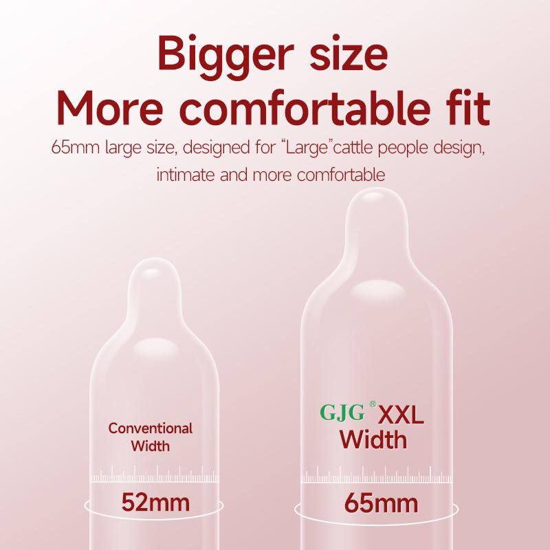 Ultra-Thin 65mm Extra Large Condoms with Hyaluronic Acid
