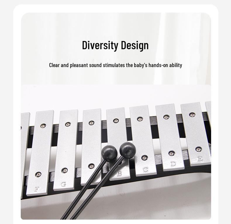 15-Tone Orff Aluminum Xylophone - Hand-Knocked Percussion Instrument for Kindergarten Performances