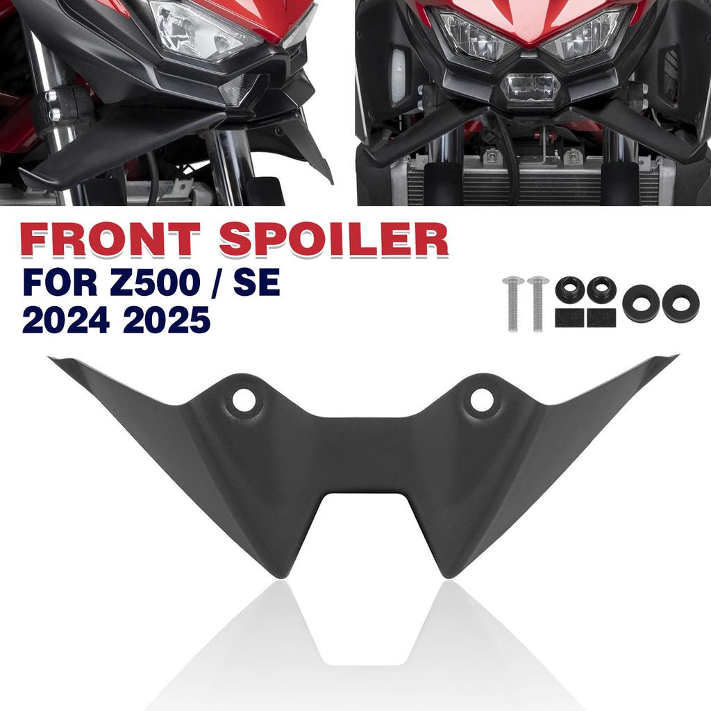 For KAWASAKI Z500 Z 500 SE Z500SE 2024-2026 Wing Downforce Front Spoiler Naked Aerodynamic Fairing Winglet Front Lip Spoilers