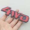 3D Metal Car Logo 4WD 4X4 Emblem Badge for Toyota Subaru Honda Jeep SUV Off Road Chrome Black Sticker Accessories