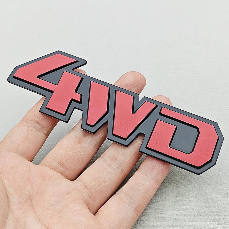 3D Metal Car Logo 4WD 4X4 Emblem Badge for Toyota Subaru Honda Jeep SUV Off Road Chrome Black Sticker Accessories
