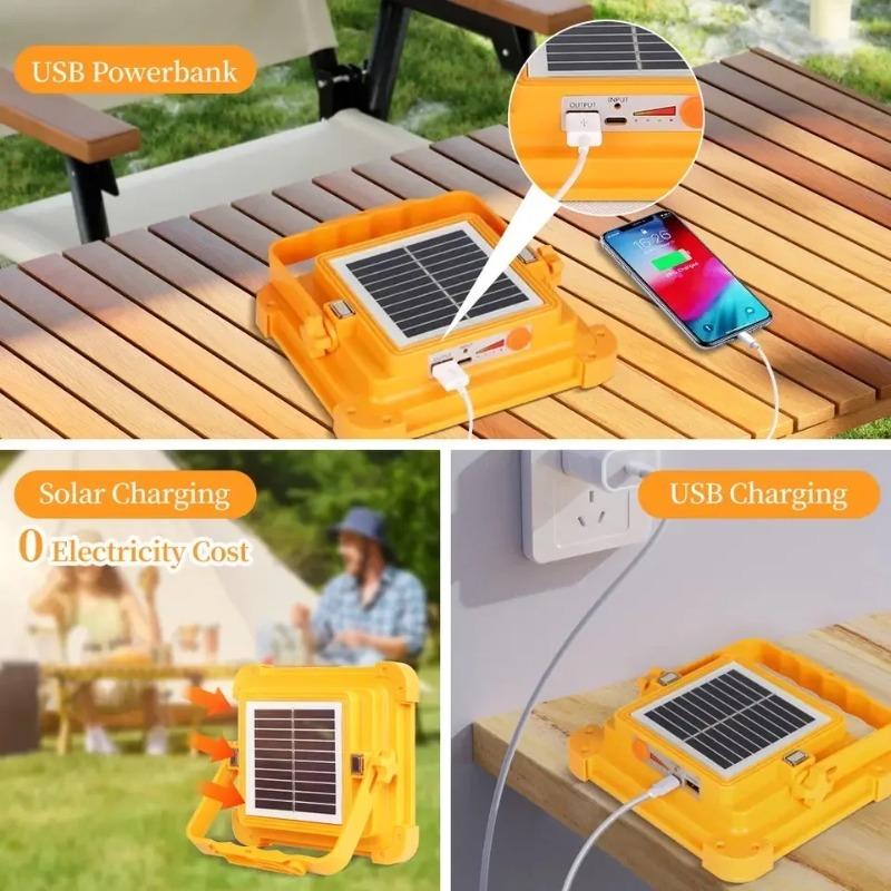Neues Solar-Campinglicht USB Wiederaufladbare Outdoor Zeltlichter Superhelle Handheld-Taschenlampe 20000mAh Laterne Notlampe
