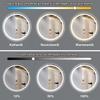 Miroir salle de bain - NETTLIFE - LED rond 70 cm - Dimmable 3000-6500K - Interrupteur tactile - Antibuée IP44