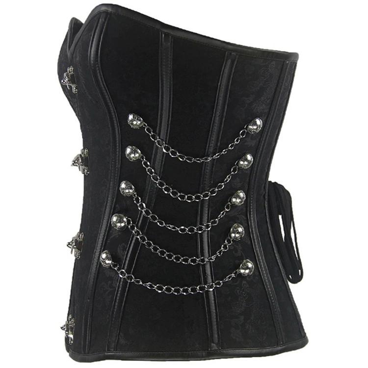 Gothic Shapewear with Metal Decoration for European and American Courts