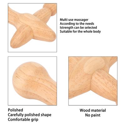 Pressure Point Massager Tool Shaped Boost Metabolism Lymphatic Drainage Relaxes Muscles Wooden Massage Tool