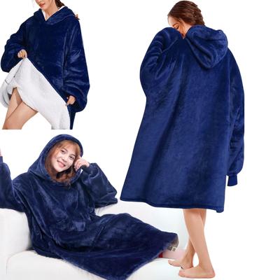 Blanket Sweatshirt Blanket Sweatshirt Warm Thick Hooded Sweatshirt Blanket Sweatshirt Blue